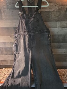 Cider Black Denim Overalls Over Sized 2x